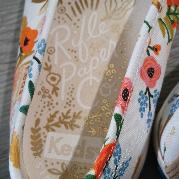 Keds Rifle Paper Co Floral Sneakers 62681 Multicolor Slip On Sz 7 NWOT - Picture 6 of 8